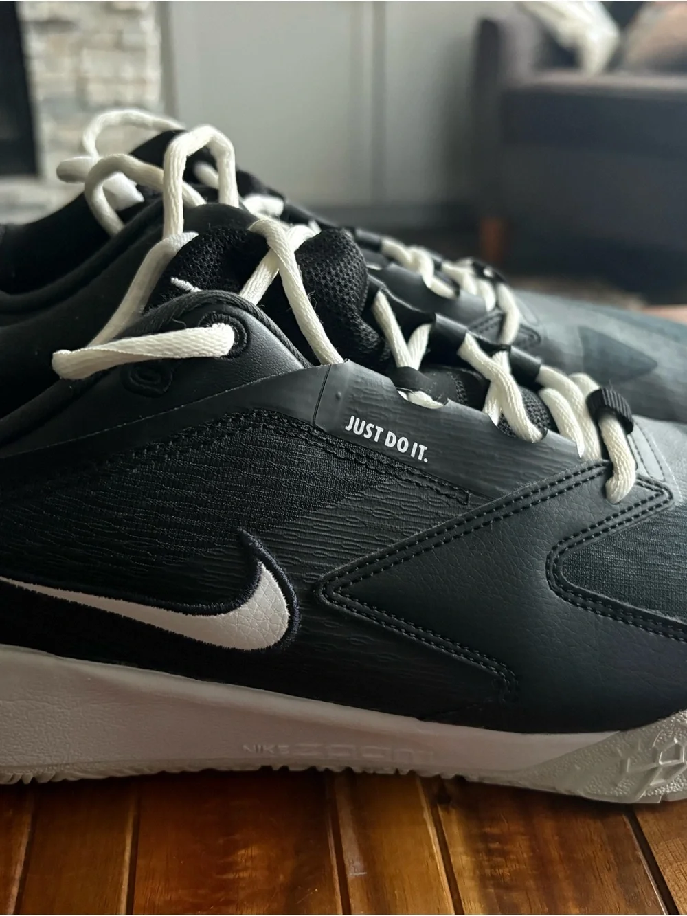 Men’s Nike Air Zoom Hyperace 3 Black White Volleyball Shoes FQ7074-002 Size 8